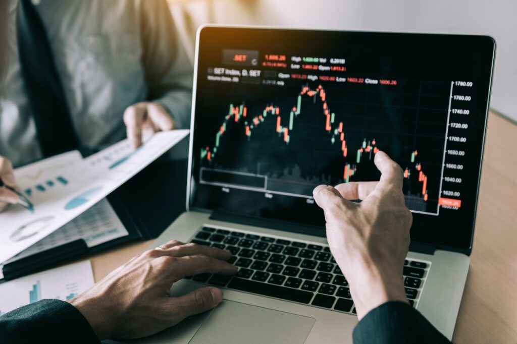 Investors are pointing to laptops that have investment information.